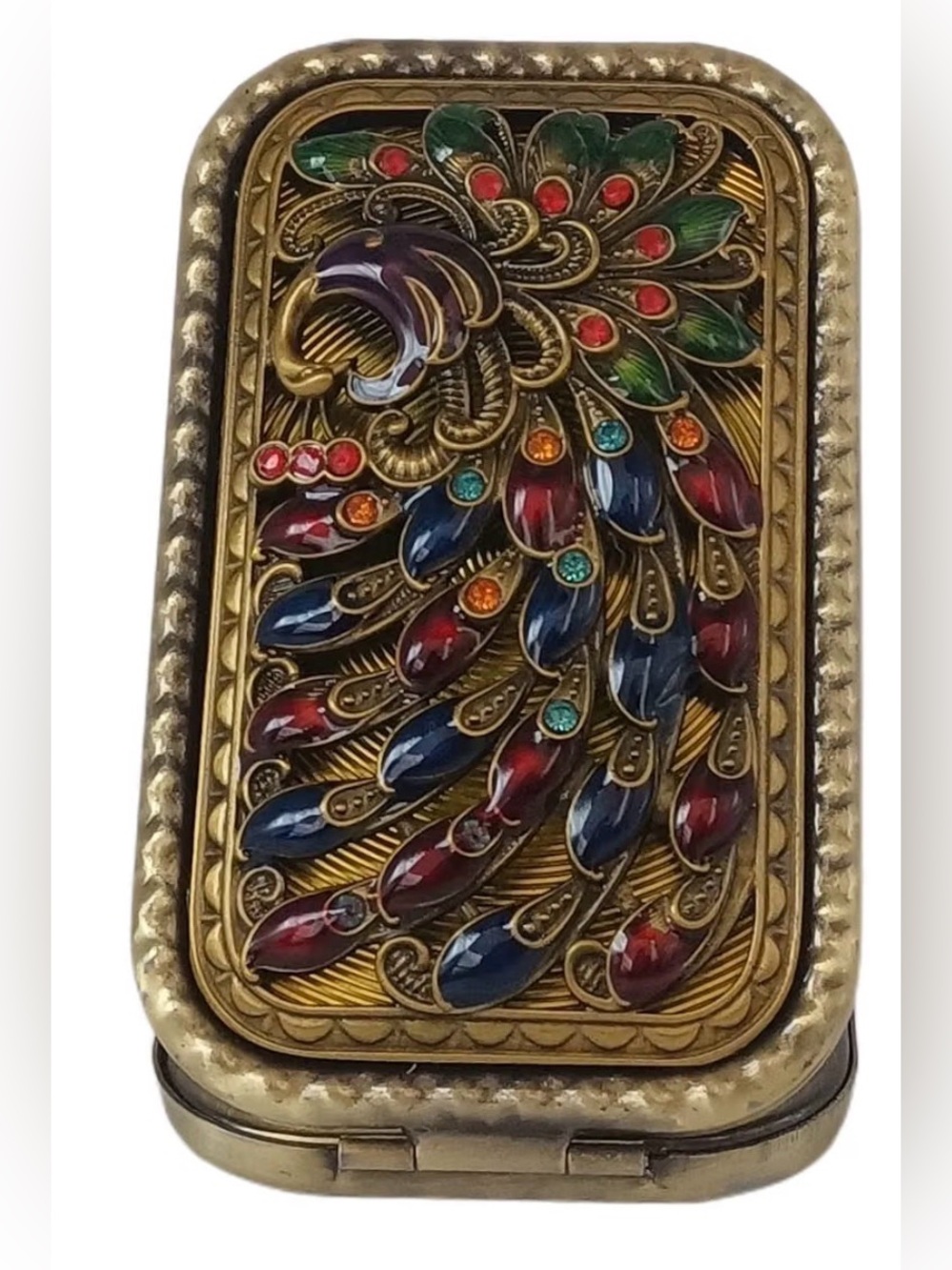 Bronze Peacock Vintage Portable Mini Mirror